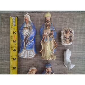 Holiday | 9 Piece Ceramic Nativity Set Christmas Figurines Mary Joseph ...